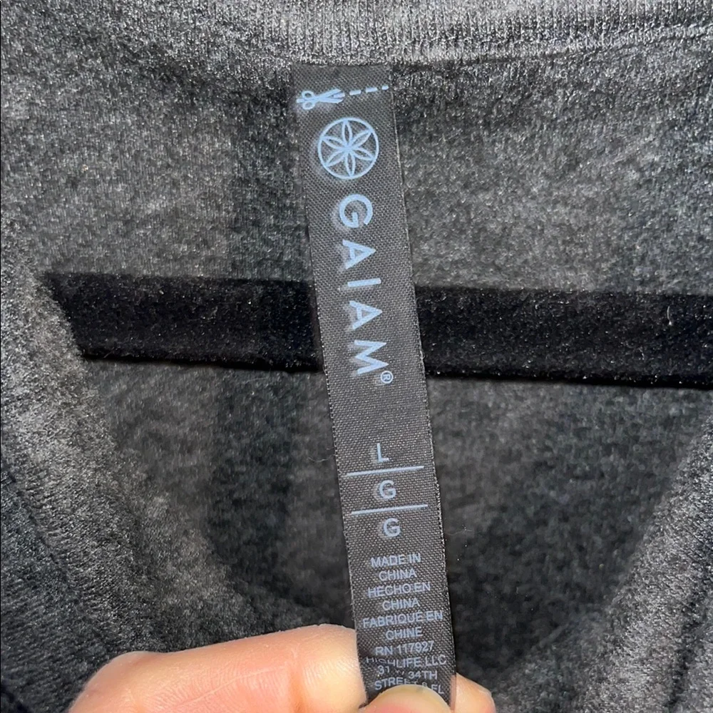 Gaiam Charcoal Cowl Neck Sweater - Picture 2 of 4